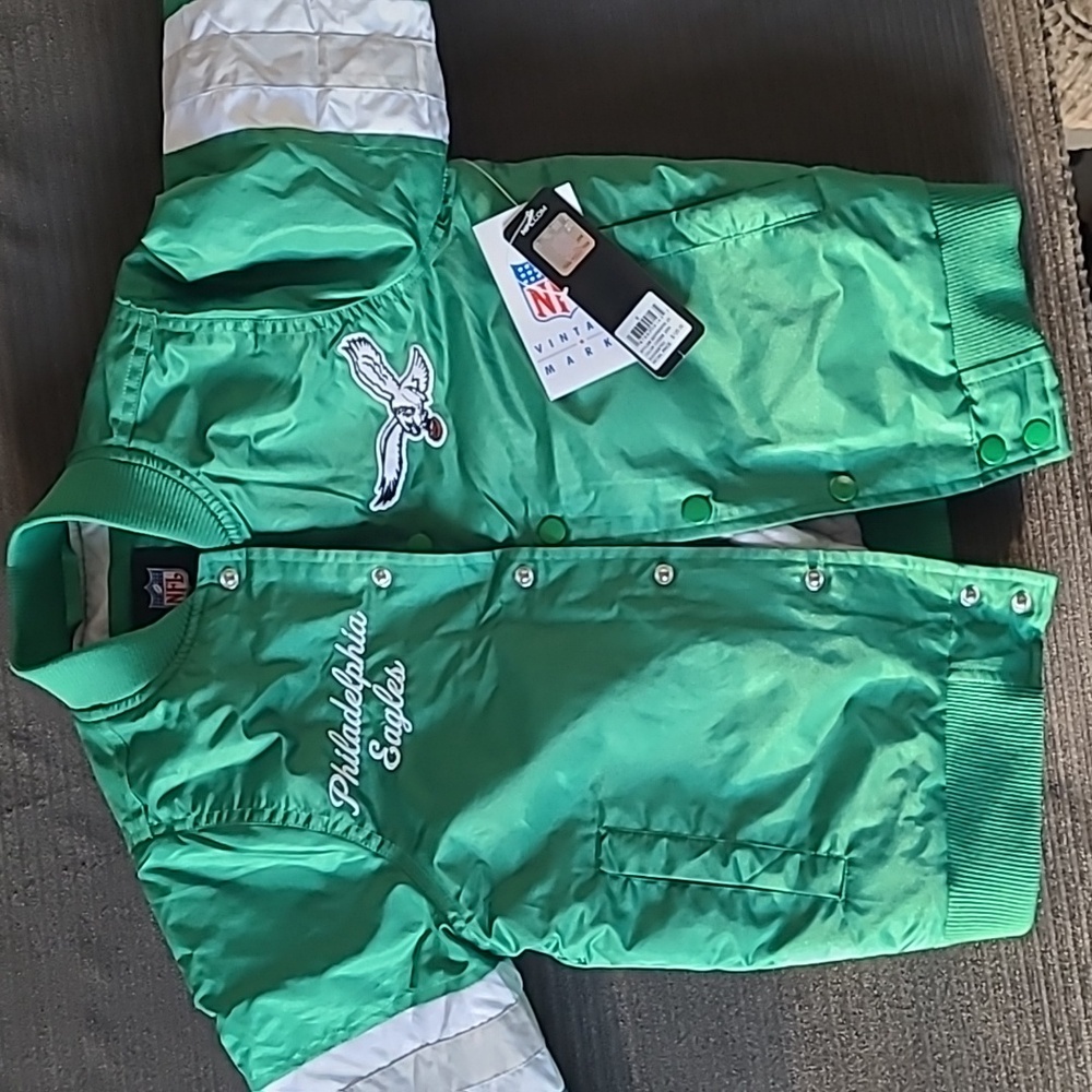 Kids Eagles kelly green jacket
